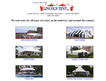 Tablet Screenshot of lincolntent.com